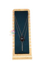 Lightweight Wooden Freestanding Necklace Display Stand Holder Multiple Necklace Bust