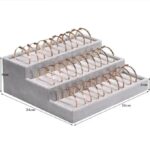 30 Kada Step Velvet Jewellery Drawer Organizer Tray Stackable (Grey) - Image 5