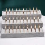 30 Kada Step Velvet Jewellery Drawer Organizer Tray Stackable (Grey) - Image 7