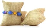 20 piece pack Linen Beige Burlap Jewelry Display Pillow for Bracelet, Cuff, Watch, Anklet, Bangle, Dangle Earring and Necklace - Image 7