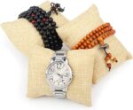 20 piece pack Linen Beige Burlap Jewelry Display Pillow for Bracelet, Cuff, Watch, Anklet, Bangle, Dangle Earring and Necklace - Image 9