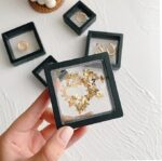Floating Display Case with Bases, Transparent PE Floating Display Case with Bases, Transparent PE Film Jewelry Storage Box 3D Floating Frame Coins Display Frame for Earrings, Rings, Brooch, Military Challenge Coins Pack Of -10 (7*7 CM)Film Jewelry Storage Box 3D Floating Frame Coins Display Frame for Earrings, Rings, Brooch, Military Challenge Coins Pack Of -10 (9*9 CM) - Image 2