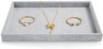 Empty Velvet Jewelry Drawer Organizer Tray Stackable and Storage Display