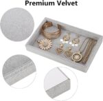 Empty Velvet Jewelry Drawer Organizer Tray Stackable and Storage Display - Image 4