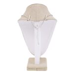 7 inch Linen Covered Wood Jewelry Display Necklace Chain Jewelry Bust Display Holder Stand, Necklaces Display Necklace Mannequin - Image 4