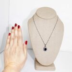 7 inch Linen Covered Wood Jewelry Display Necklace Chain Jewelry Bust Display Holder Stand, Necklaces Display Necklace Mannequin - Image 6