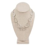 7 inch Linen Covered Wood Jewelry Display Necklace Chain Jewelry Bust Display Holder Stand, Necklaces Display Necklace Mannequin - Image 3