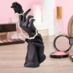 Resin Rose Ring-Chain-Bangle Jewelry Hand Mannequin Organizer 11 INCH