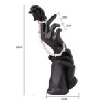 Resin Rose Ring-Chain-Bangle Jewelry Hand Mannequin Organizer 11 INCH - Image 2