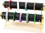 Metal Velvet 2 Roll Bangle/ bracelet Show Scrunchie Stand Stand Jewellery Organizer - Image 3