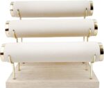 Metal Velvet 3 Roll Bangle/ bracelet Show Scrunchie Stand Stand (Beige) - Image 4