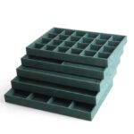 Premium Green Velvet 24 Grid Jewelry Tray - Image 8