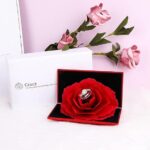 Jewellery Fancy Ring Boxes Red- Flower Fancy Ring Box  Only Box - Image 4