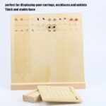 64 Holes Wooden Earring Stand Jewellery Display Stand - Image 3