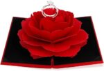 Jewellery Fancy Ring Boxes Red- Flower Fancy Ring Box  Only Box - Image 2