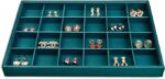Premium Green Velvet 24 Grid Jewelry Tray - Image 3