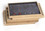 Premium Wooden Chain Velvet Jewelry Drawer Organizer Tray Stackable - Image 3