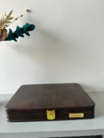 Pendent Heavy Leather Velvet Storage Box, Display Box (12) (Brown) - Image 5