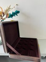 Tops Heavy Leather Velvet Storage Box, Display Box (12) (Brown) - Image 2