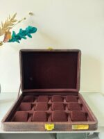 Tops Heavy Leather Velvet Storage Box, Display Box (12) (Brown)