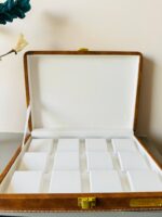 Tops Heavy Leather Velvet Storage Box, Display Box (12) (Yellow-White)