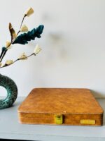 Ring Heavy Leather Velvet Storage Box, Display Box (12) (Yellow-White) - Image 4