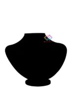 Fiber Jewellery Choker Display Stand Velvet 8 Inch Black - Image 4