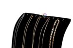 Chain Stand Wooden Jewellery Display Stand In Velvet (Black) - Image 3