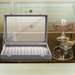 Glass Lid Necklace Organizer Box 20 Chain/Necklace/Bracelet Velvet Jewelry Tray - Image 2