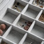 Glass Lid Necklace Organizer Box 24 Grid Velvet Jewelry Tray - Image 6