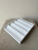 Acrylic Earring Jewellery Storage Box White - Image 5