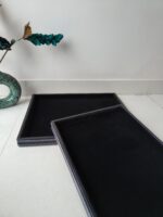 Jewellery Velvet leather Display Stitched Tray (12*15 Black 1 Pcs) (13*10 Black 1 Pcs) 2 pcs - Image 2