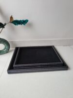 Jewellery Velvet leather Display Stitched Tray (12*15 Black 1 Pcs) (13*10 Black 1 Pcs) 2 pcs - Image 4