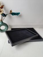 Jewellery Velvet leather Display Stitched Tray (12*15 Black 1 Pcs) (13*10 Black 1 Pcs) 2 pcs - Image 3