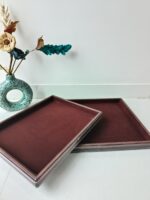 Jewellery Velvet leather Display Stitched Tray (12*15 Brown 1 Pcs) (13*10 Brown 1 Pcs) 2 pcs - Image 3