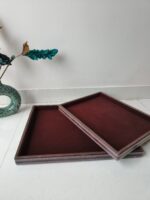 Jewellery Velvet leather Display Stitched Tray (12*15 Brown 1 Pcs) (13*10 Brown 1 Pcs) 2 pcs - Image 4