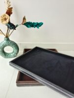 Jewellery Velvet leather Display Stitched Tray (12*15 Brown/ Black 2 Pcs) - Image 5