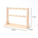 Metal-Bamboo Multi-Tier Jewellery Organizer, Earring/Chain Bracelet Showcase (Bamboo 2 Tier) - Image 7