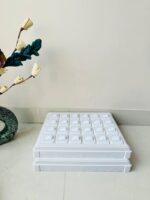 24 Fitting Tray Jewellery Display Organizer For Counter (9"x 11" Inch, White-Ring) - Image 4