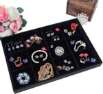 12 Grid Velvet Tray Jewellery Drawer Stackable ( 2 in 1 Tray)