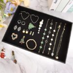 Empty Velvet Jewelry Drawer Organizer Tray Stackable and Storage Display 14*10 Inch - Image 6