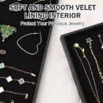 Empty Velvet Jewelry Drawer Organizer Tray Stackable and Storage Display 14*10 Inch - Image 3