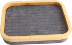 Golden Bamboo Ring Square Jewelry Display Tray, Earring Ring Display, (Grey) - Image 5