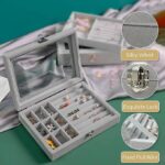 24 Grid + Ring Velvet Jewellery Storage Display For (Grey) - Image 5