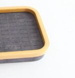 Golden Bamboo Ring Square Jewelry Display Tray, Earring Ring Display, (Grey) - Image 4