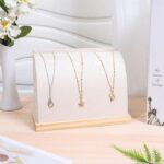Multi-Tier Jewelry Organizer for Chain, Necklace, Bracelets, Showcase (Beige, Bamboo Grey Chain Stand)