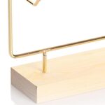 Metal-Bamboo Multi-Tier Jewelry Organizer, Earring/Chain Bracelet Showcase (Bamboo Metal 15 Hook) - Image 3