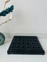 24 Fitting Tray Jewellery Display Organizer For Counter (9"x 11" Inch, Black- Ring) - Image 4
