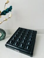 24 Fitting Tray Jewellery Display Organizer For Counter (9"x 11" Inch, Black- Ring) - Image 3