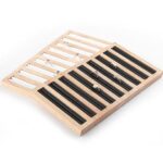 Bamboo Wood Ring Earrings Display Trays Stand Showcase, PU Ring Organizer Plate (Bamboo Rectangular Tray) - Image 2